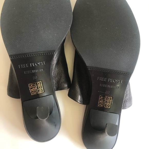 Free People Women’s Leila Stiletto Heeled Slouch Leather Mule Size 39/9 - Picture 11 of 13